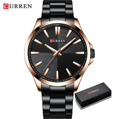 Montre pour homme CURREN – Modèle de luxe, étanche, style militaire, en acier inoxydable – Montre-bracelet sportive (réf. 8322)