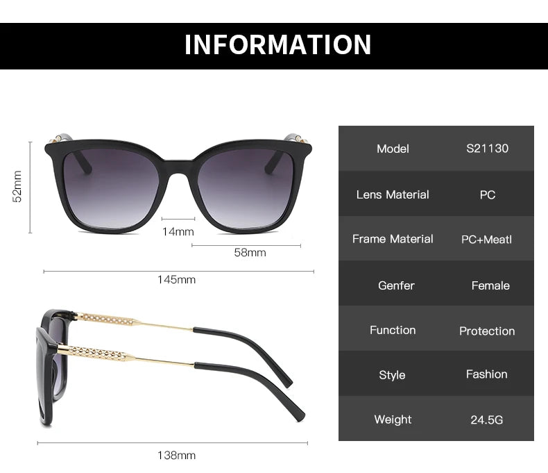 6pcs/3pcs Classic Square Sunglasses Women Men Vintage Brand Eyeglasses Alloy Frame Retro Fashion Style Shades Oculos de sol