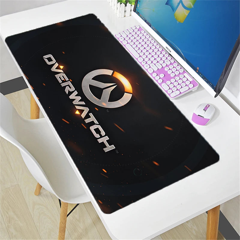 Didelis „Overwatch“ pelės kilimėlis DIY Kawaii XXL kompiuterio stalo kilimėlis žaidėjams biurui, klaviatūrai ir žaidimų aksesuarams
