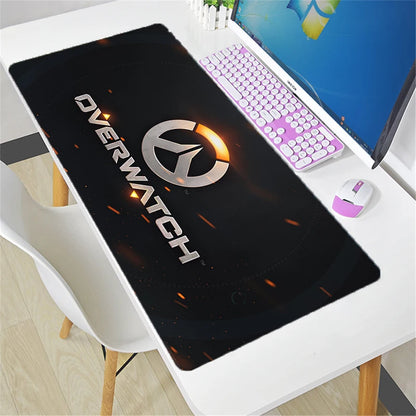 Didelis „Overwatch“ pelės kilimėlis DIY Kawaii XXL kompiuterio stalo kilimėlis žaidėjams biurui, klaviatūrai ir žaidimų aksesuarams