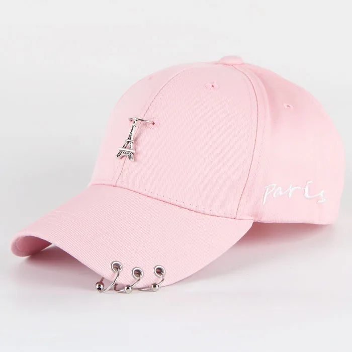 Modna bawełniana czapka z daszkiem w stylu hip-hopowym, kreatywne czapki z piercingsem, czapki punkowe, czapki dla dorosłych na co dzień, jednolite, regulowane, unisex, czapki typu snapback