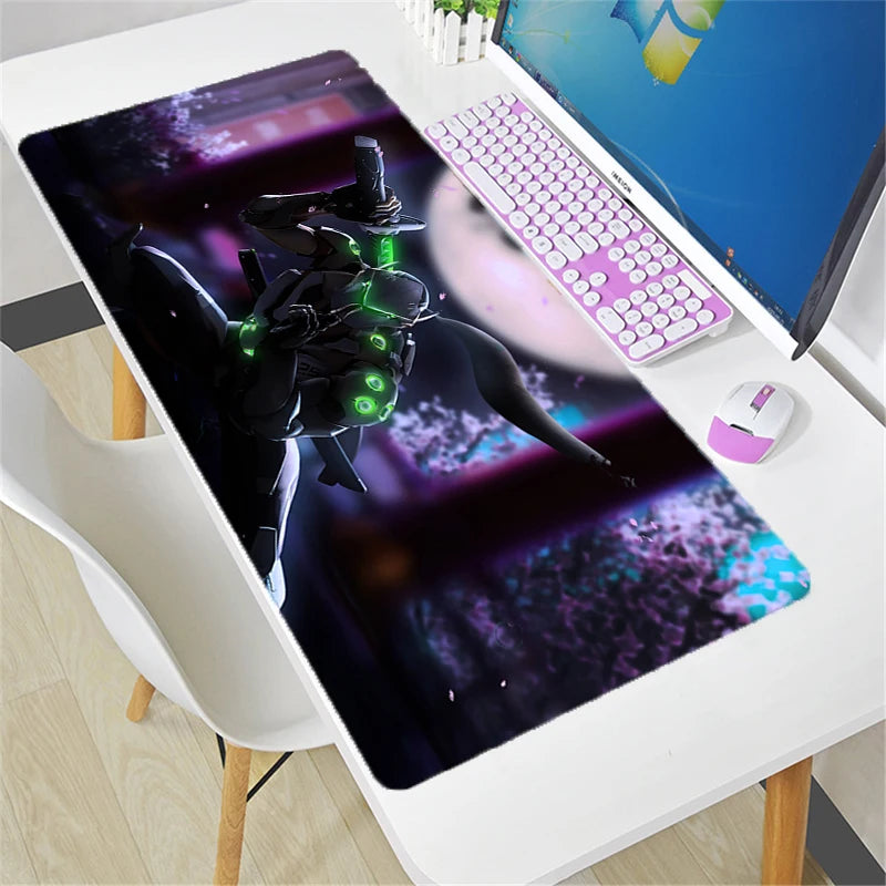 Didelis „Overwatch“ pelės kilimėlis DIY Kawaii XXL kompiuterio stalo kilimėlis žaidėjams biurui, klaviatūrai ir žaidimų aksesuarams