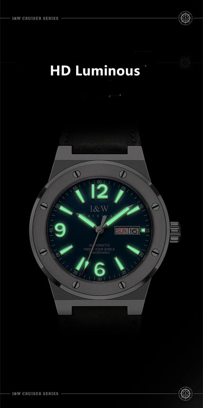 Carnival IW Mechanical Watch For Men Brand Luxury Automatic Men Watches MIYOTA or NH36 Sapphire Luminous Waterproof Reloj Hombre