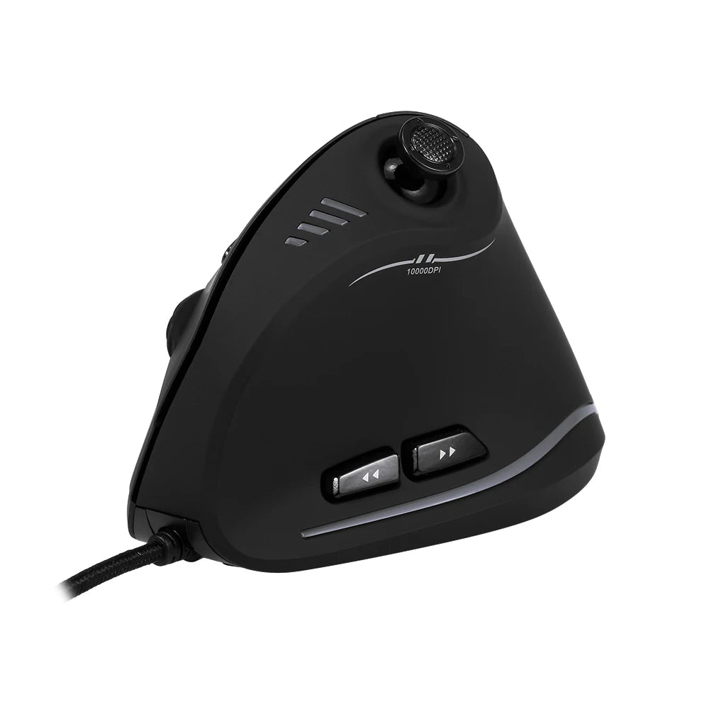 Zelotes C-18 Wired Gaming Mouse 11 Programmable Buttons 10000DPI Laser Engine RGB Light Belt 128KB Vertical Mouse for Laptop PC