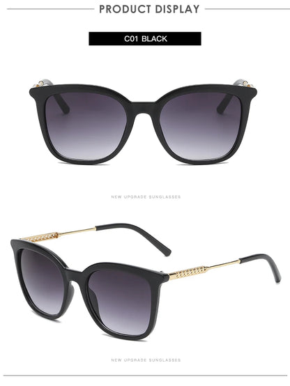 6pcs/3pcs Classic Square Sunglasses Women Men Vintage Brand Eyeglasses Alloy Frame Retro Fashion Style Shades Oculos de sol
