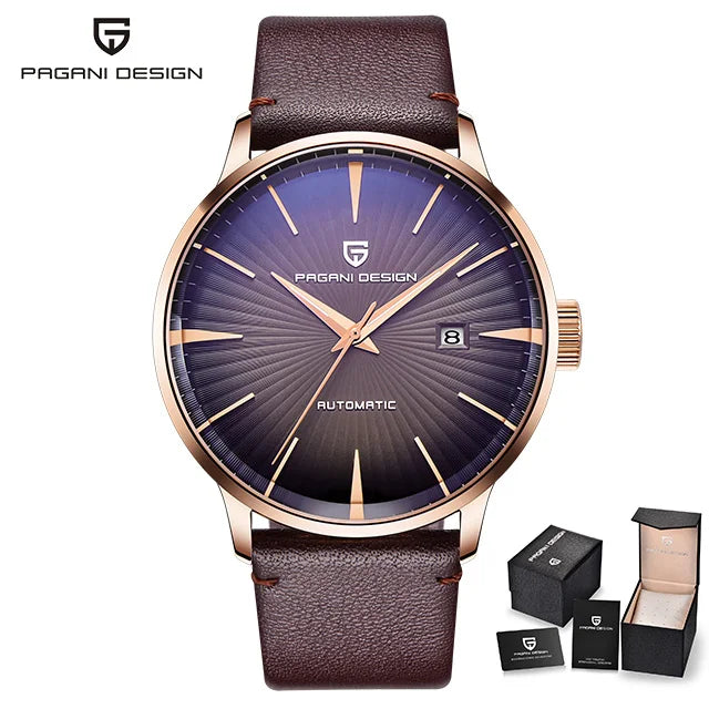 2026 New PAGANI DESIGN Men's Watches Fashion Sports Gold Watch For Men Automatic Mechanical Wristwatches Men Waterproof Leather