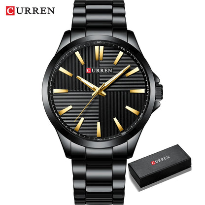Montre pour homme CURREN – Modèle de luxe, étanche, style militaire, en acier inoxydable – Montre-bracelet sportive (réf. 8322)