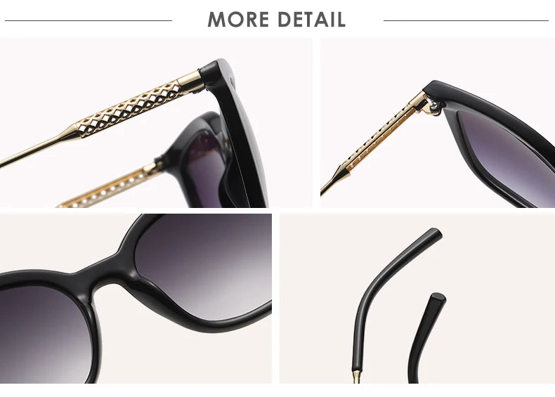 6pcs/3pcs Classic Square Sunglasses Women Men Vintage Brand Eyeglasses Alloy Frame Retro Fashion Style Shades Oculos de sol