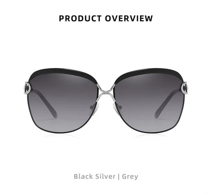 BARCUR Polarized Ladies Sunglasses Women Gradient Lens Round Sun Glasses Square Luxury Brand Oculos Lunette De Soleil Femme