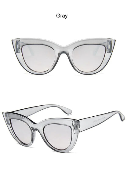 New Retro Fashion Sunglasses Woman Brand Designer Vintage Cat Eye Black Sun Glasses Female Lady UV400 Oculos