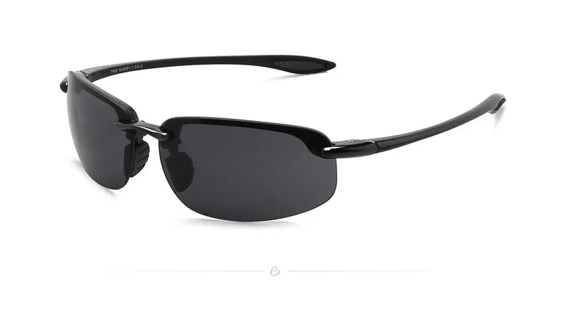 JULI Sports Sunglasses for Men Women TR90 Rimless Frame UV400 Protection for Cycling Running Fishing Baseball Driving 8001