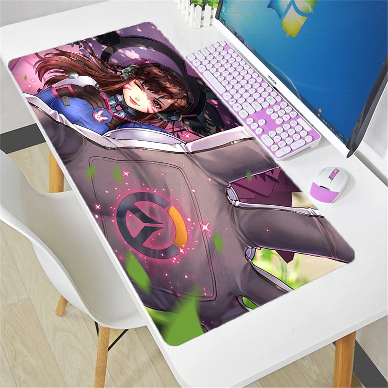 Didelis „Overwatch“ pelės kilimėlis DIY Kawaii XXL kompiuterio stalo kilimėlis žaidėjams biurui, klaviatūrai ir žaidimų aksesuarams