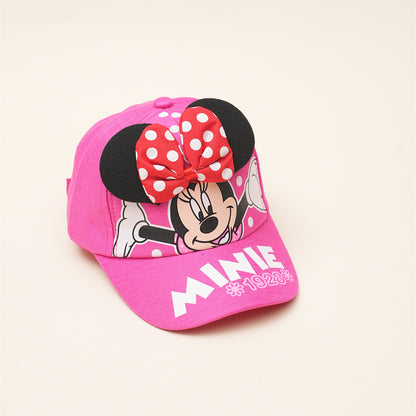 Disney Minnie Mickey Anime Peripheral Cotton Polyester Baseball Cap Figure Cartoon Peaked Cap Dress Up Kid's Birthday Gifts
