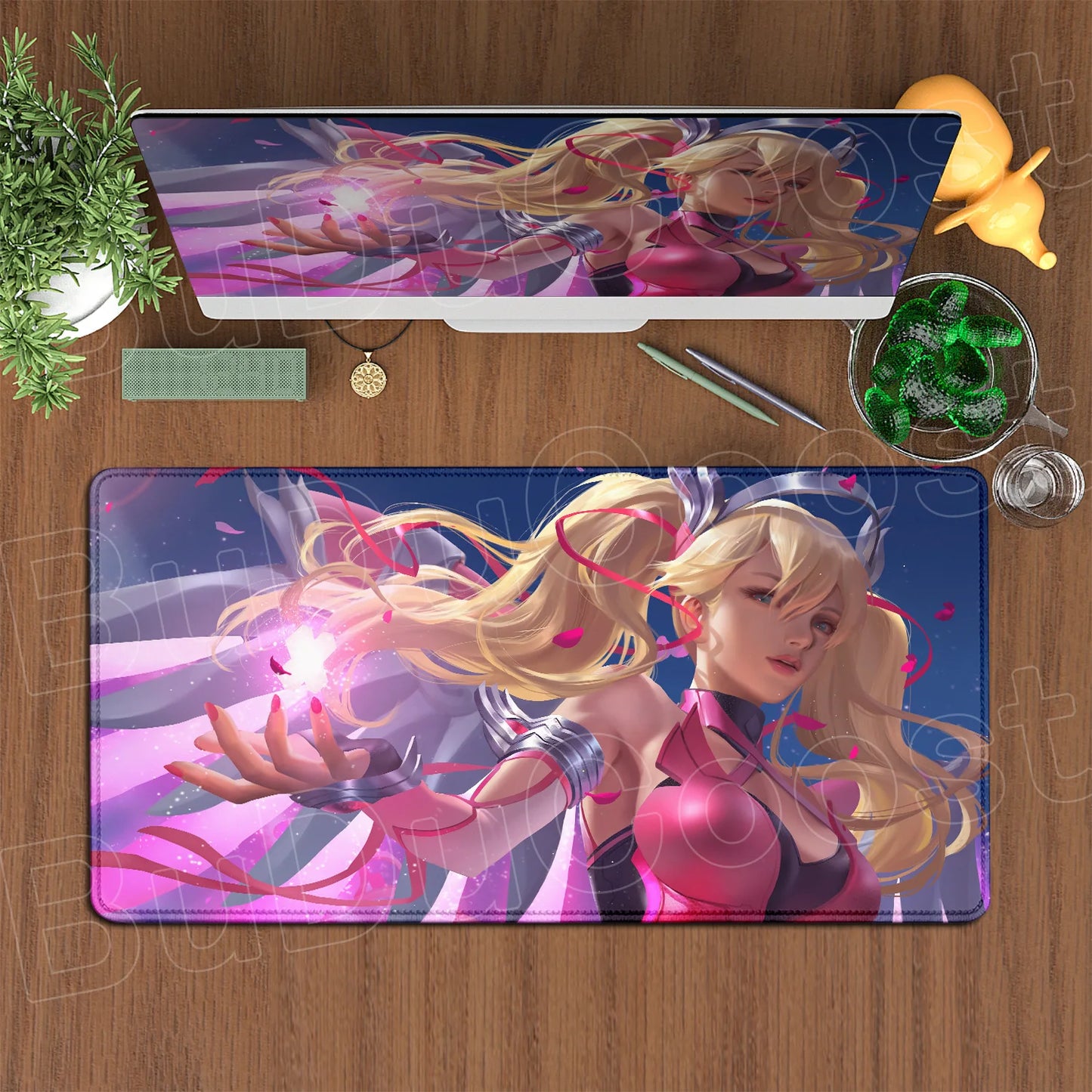 Produit gaming premium Fraquane, Large XXL DIY Cool Overwatch Mouse Pad Keyboard Table Gaming Accessories Non-Slip Rubber Edge locking spped Laptop Rug desk Mat