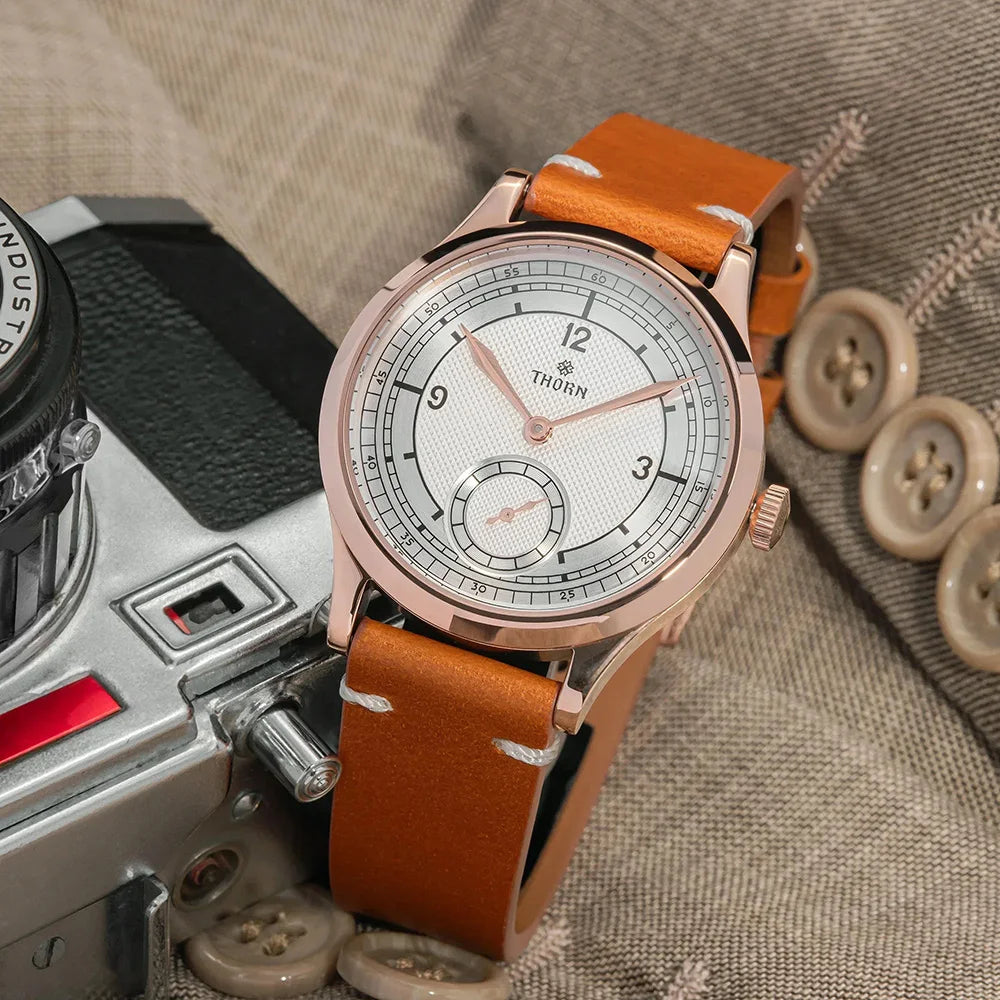 Thorn T001 Quartz Watch Fashion Sapphire Waterproof Grilled Men Watch VD78 Movement 316L Stainless Steel Business Luxurys Watch