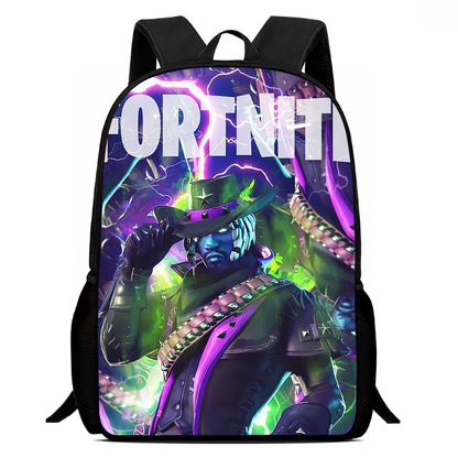 Mochila Escolar Fortnite de 15 Polegadas com Desenho Animado para Crianças, Meninos e Meninas, Mochila Leve com Estampado de Jogo, Grande, Adequada para Idades dos 5 aos 8 Anos