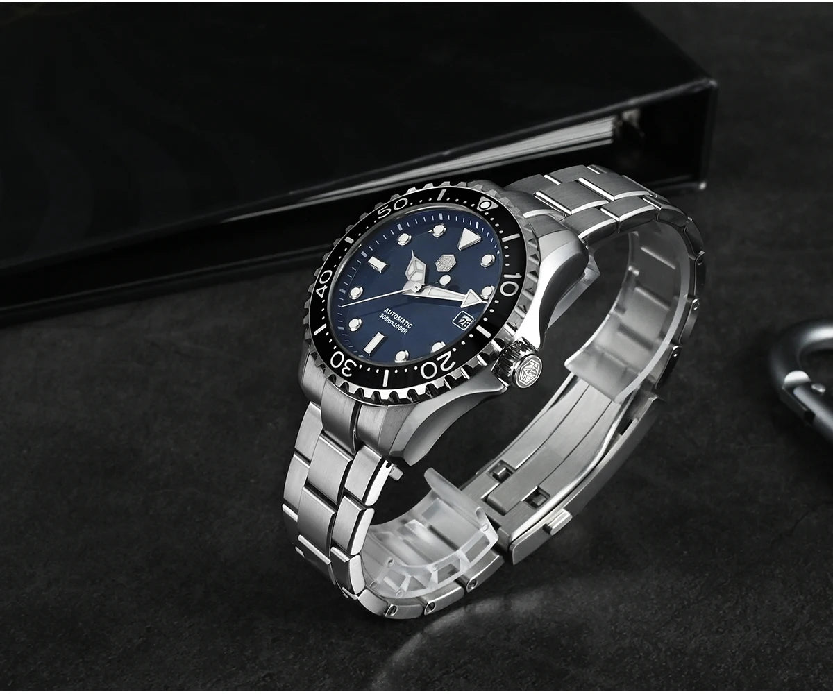 San Martin New 40-44mm Luxury Men's Diver Watch Classic High Quality NH35 YN55 Automatic Mechanical Sapphire BGW-X1 20Bar SN0009