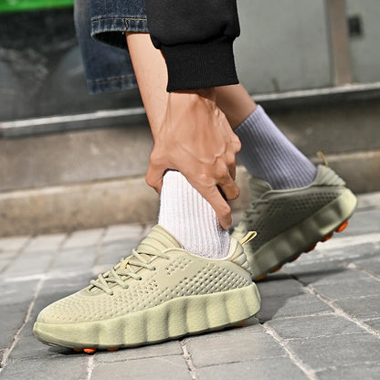 Brand Men Casual Shoes Thick Sole Soft Fashion Sneakers Summer Breathable Male Walking Shoes Zapatillas Hombre 88217 Mens Shoes