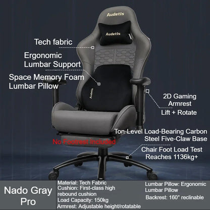 Office Ergonomic Gaming Chair Computer Desk Chair with Armrests, Comfortable Ergonomic Gaming Chair for Home Office, Bedroom & Gaming Room, Technology Fabric Executive Chair