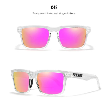 Kdeam 2026 High Quality Polarized Sunglasses for Men Transparent Gray Frame Fashion Unisex Outdoor Luxury Eyeglasses For Couple