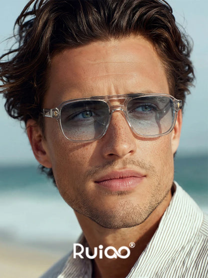 Retro 2026 Transparent Frame Sunglasses for Men and Women luxury brand designer UV400 Protection, Stylish for Driving & Outdoors