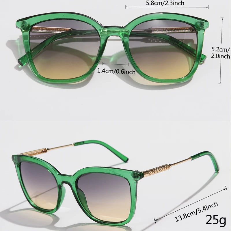 6pcs/3pcs Classic Square Sunglasses Women Men Vintage Brand Eyeglasses Alloy Frame Retro Fashion Style Shades Oculos de sol