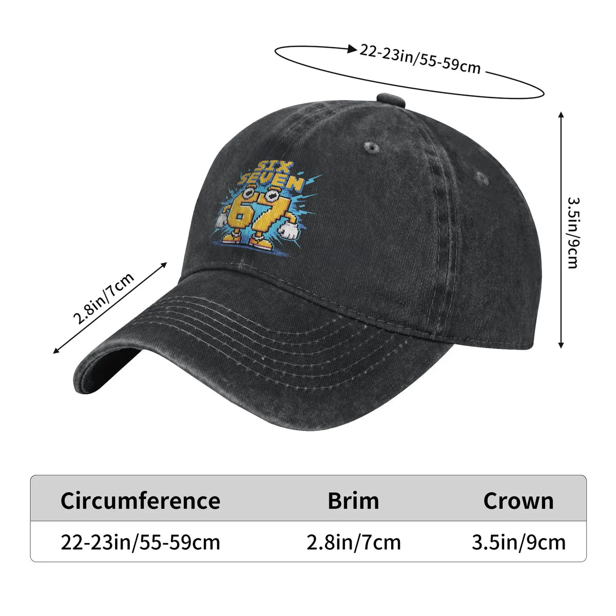 67 Meme Brainrot Six Seven Kids Gaming Gen Alpha Șapcă de baseball casual pentru bărbați, model Trucker, design en gros, șapcă Snapback pentru activități în aer liber