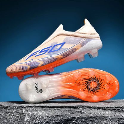 Nouvelles chaussures de football pour hommes, crampons de haute qualité, bottes de football pour terrain en herbe, idéales pour les matchs en extérieur, baskets légères mi-hautes, très vendues, antidérapantes, pour l'e