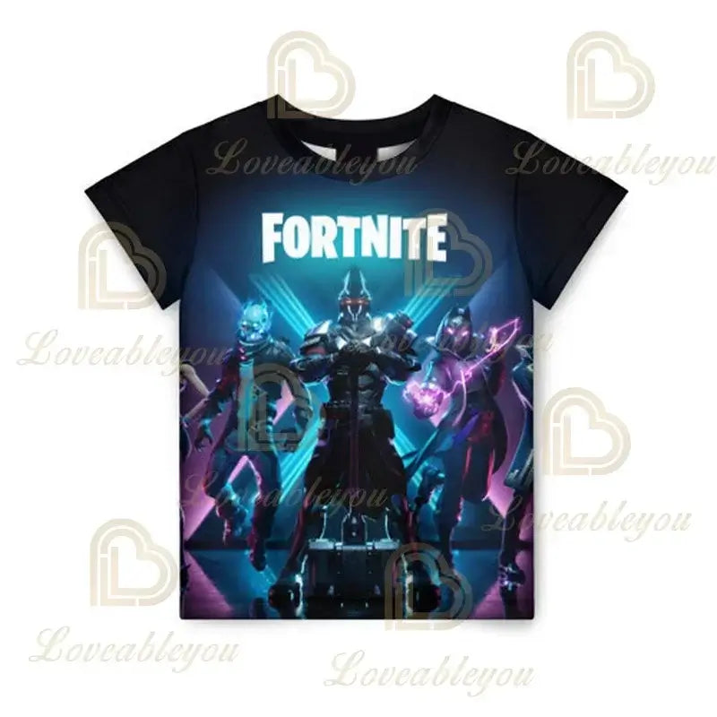 3D Fortnite тениска Battle Royale – тениски за мъже и жени, момчета и момичета, анимационни топове Victory, дрехи за тийнейджъри, детски геройски геймърски тениски и топове