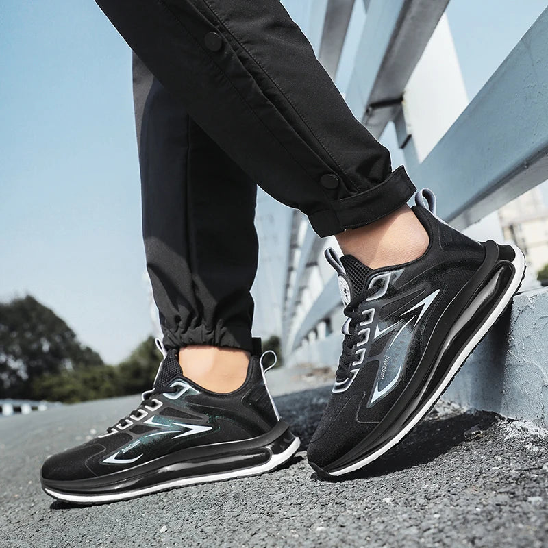 Baskets d'extérieur pour hommes, chaussures de course respirantes et antidérapantes à coussin d'air, de Jogging, de Sport, légères, décontractées