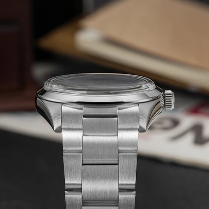 Relógio Watchdives WD1016 V3 37mm com movimento VH31 Sweep em aço inoxidável, safira de luxo, impermeável 100m, relógio para homem com caixa de oferta