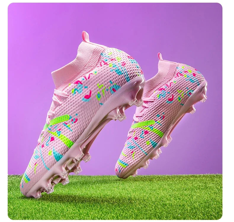 Nouvelles chaussures de football pour hommes, chaussures de sport professionnelles pour l'extérieur, antidérapantes, chaussures d'entraînement, baskets, chaussures de football pour terrain gazonné, ultralégères, unisex