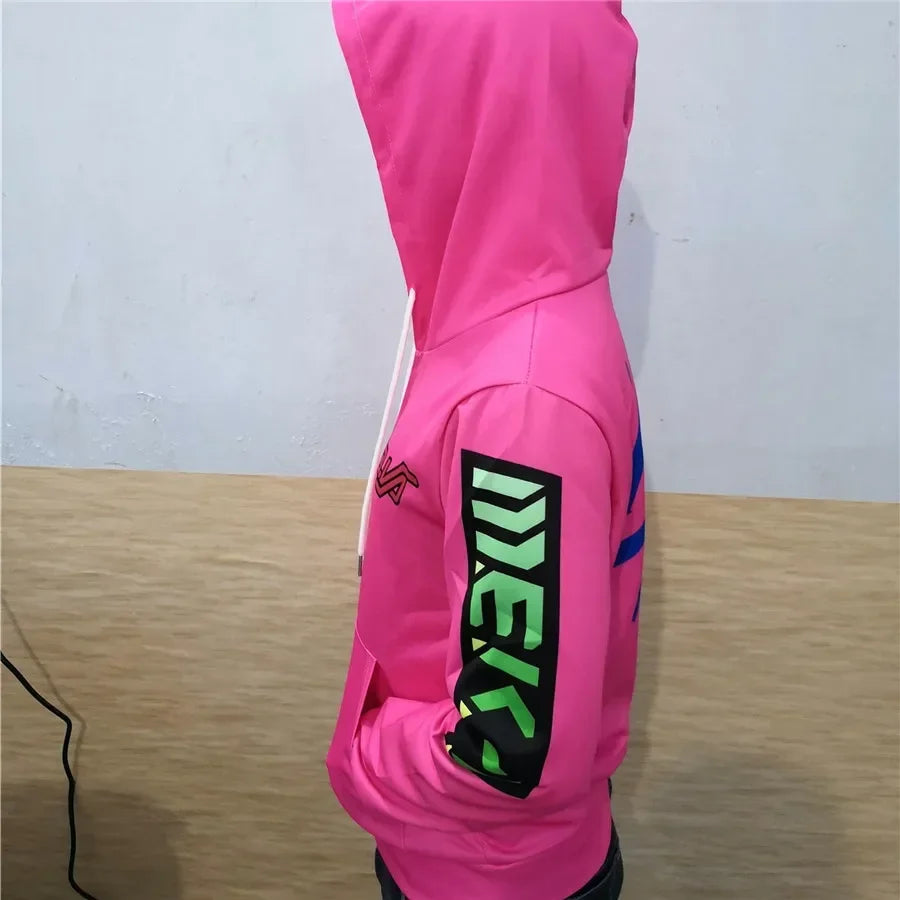 Anime Game Hoodie Sweatshirt 3D Printing Overwatches DVA DJ Cosplay Costume Women Men Couple Hooded Jacket Top Clothing
