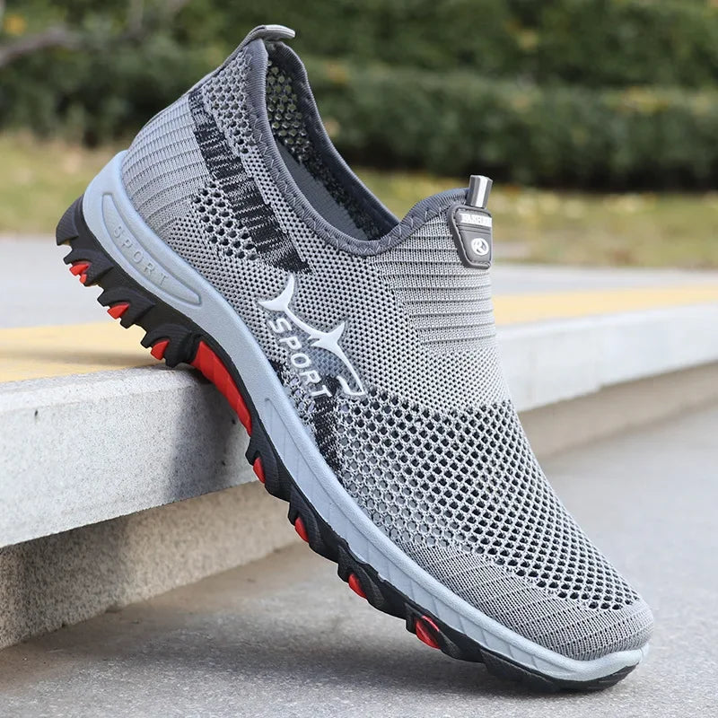 Męskie letnie trampki Sportowe męskie buty z siateczki Oddychające buty sportowe Płócienne lekkie trampki Tanie buty Wyprzedaż