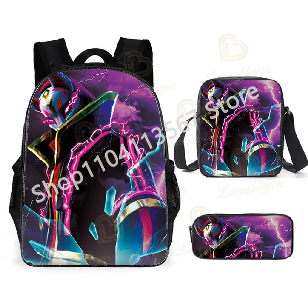 Fortnite Kids 3pcs Backpack Set Women Backpacks Office Stationary for Teenage Girls Boys Laptop Backpack Casual Travel Rucksack