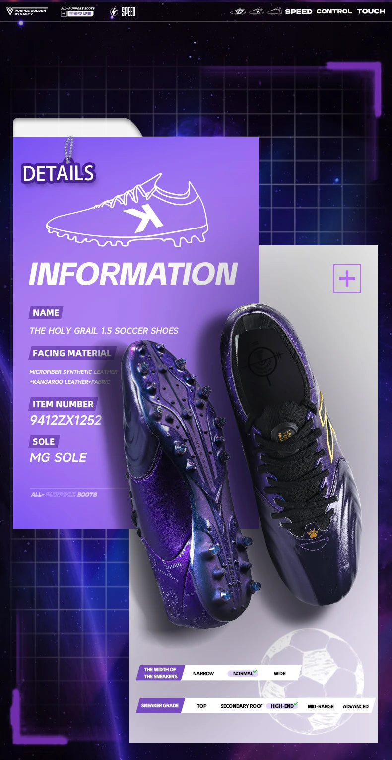 Kelme Kangaroo Leather Mg Soccer Shoes Professional Match Sports Football Shoes Outdoor Anti Slip Football Boots