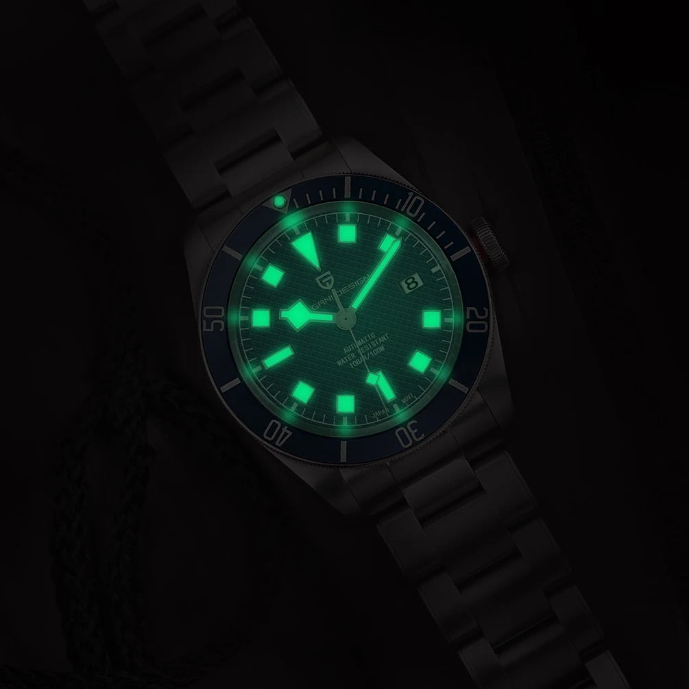Montre automatique pour homme PAGANI DESIGN – Modèle de luxe type BB58, montre-bracelet mécanique, sportive, en acier inoxydable et étanche