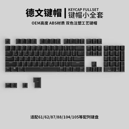 104 Tasten Koreanische, französische, russische, spanische und deutsche hintergrundbeleuchtete Tastenkappen für mechanische Tastaturen mit MX-Switches, OEM-Profil, ABS-Keycaps, DIY