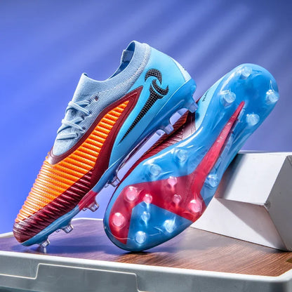 New Men Football Boots Match Adult Outdoor Sport Training Cleats Soccer Shoes Boys Long Spikes Breathable Non Slip Comfortable