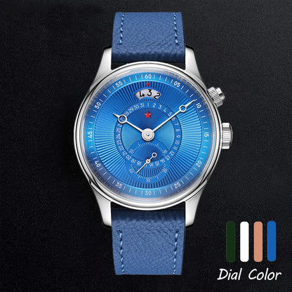 Red Star 40mm Premium Men's Watch with Seagull ST1716 Movement 3ATM Waterproof Calendar Automatic Mechanical Watch for Men