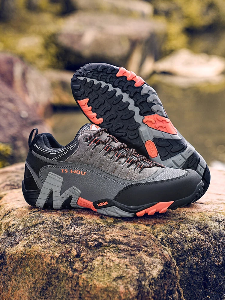 Outdoor Lover Trekking Shoes Men Waterproof Hiking Shoes Mountain Boots Genuine Leather Woodland Hunting Tactical Shoes
