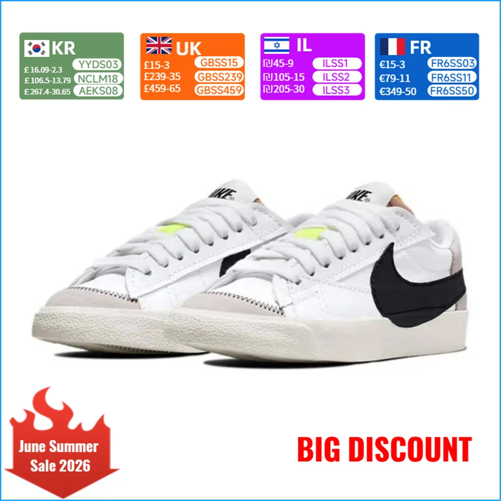 „Nike Blazer“ sportiniai bateliai, klasikinis retro dizainas, patvarūs ir patogūs kasdieniam neformaliam dėvėjimui, DQ1470-101