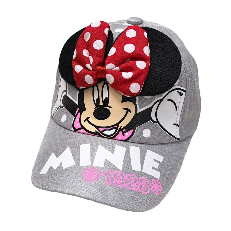 Disney Minnie Mickey Anime Peripheral Cotton Polyester Baseball Cap Figure Cartoon Peaked Cap Dress Up Kid's Birthday Gifts