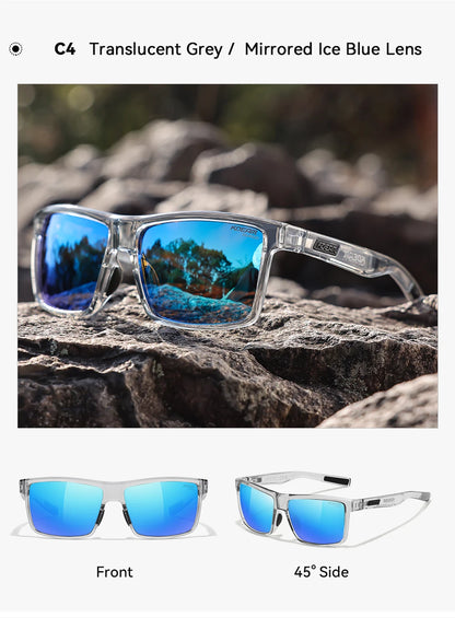 KDEAM Oversized Men's Sunglasses Polarized TR90 Big Size Sun Glasses Width 160mm Protective Case Included KD0737 MAX