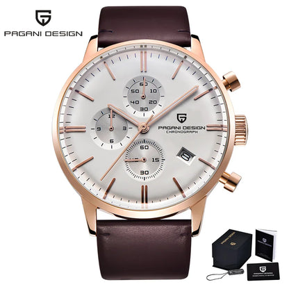 PAGANI DESIGN New 2720K Men Watch VK67 Quartz Wristwatch Multi functional Chronograph Sapphire Glass Waterproof Clock Watch Gift