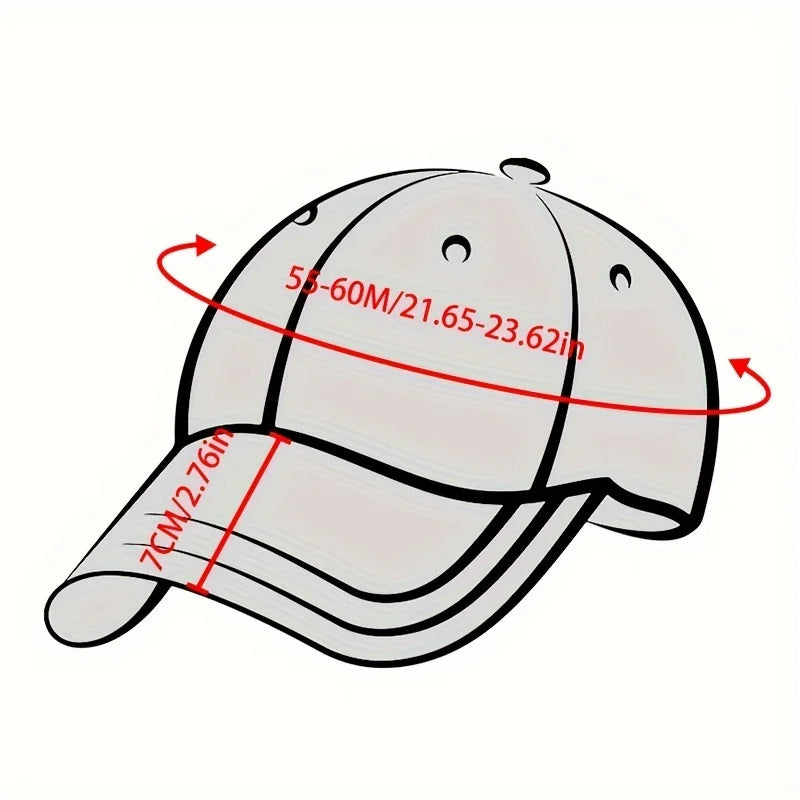 1pc Croissant Printing Retro Baseball Caps for Men,outdoor Leisure Washed Adjustable Dad Hat Faded Sports Sun Tralve Dailywear