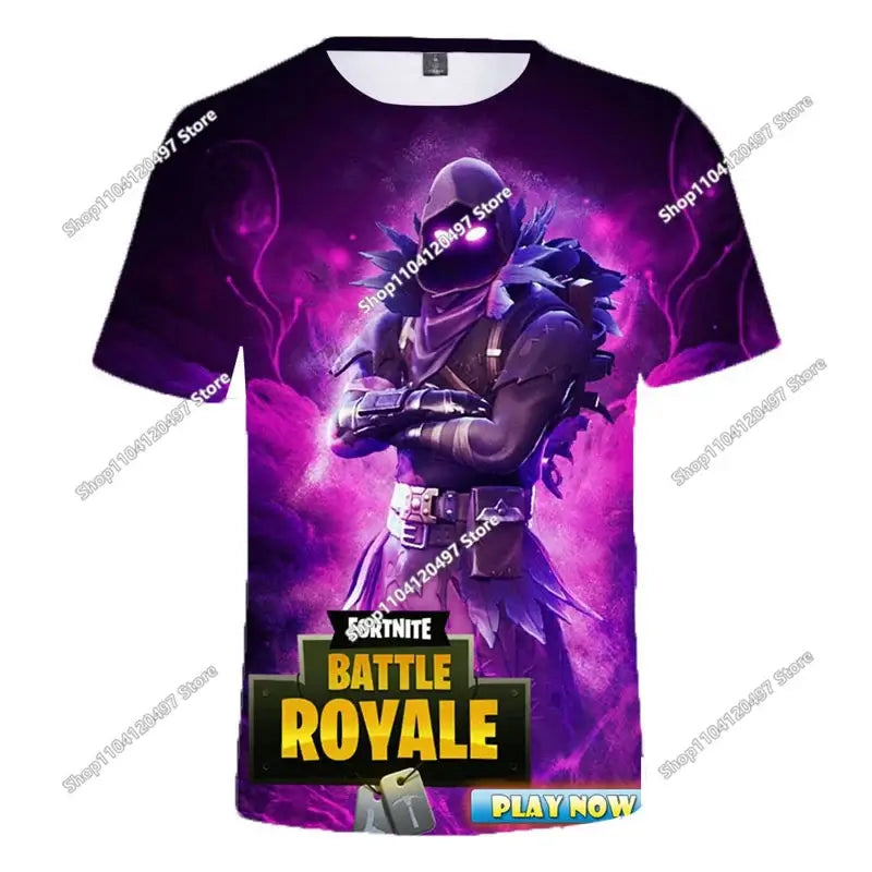 Коледна 3D тениска Fortnite Tees Battle Royale, стрийтуеър за деца, Victory Game, мъже и жени, Harajuku тениска, тийнейджърски дрехи