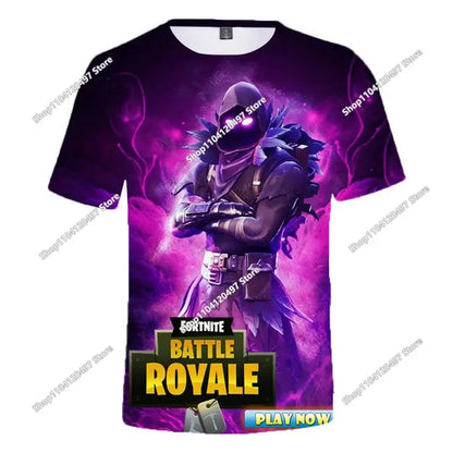 Коледна 3D тениска Fortnite Tees Battle Royale, стрийтуеър за деца, Victory Game, мъже и жени, Harajuku тениска, тийнейджърски дрехи