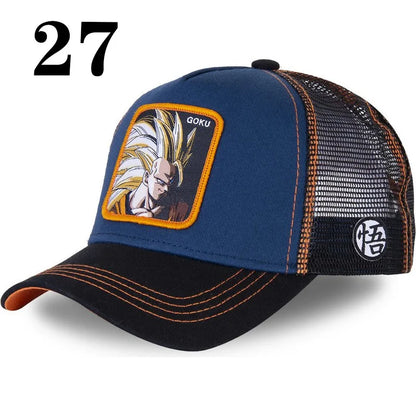 Dragon Ball Anime Character Printed Baseball Cap For Men And Women Hip Hop Hat Truck Driver Mesh Hat Summer Outdoor Sunshade