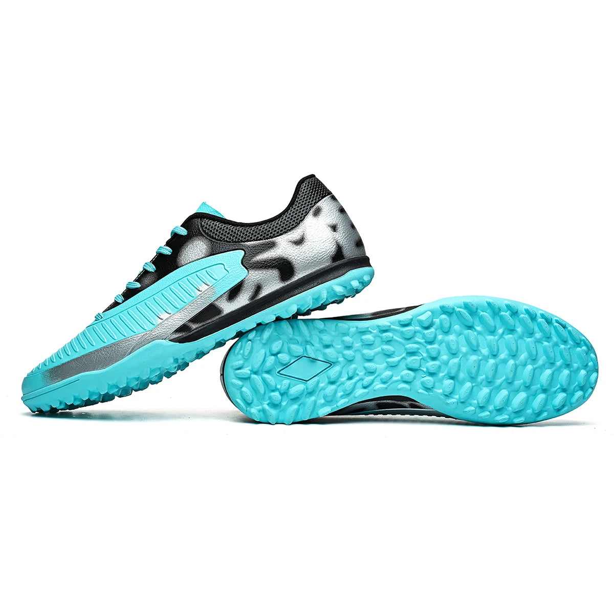 Nouvelles chaussures de football TF pour adultes, surface en PU flexible, semelle antidérapante pour terrain synthétique, idéales pour l'entraînement au football amateur, modèle unisexe.